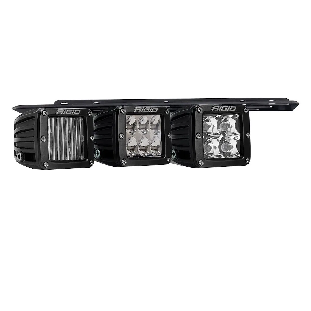 46738 – RIGID IND Driving/ Fog Light, LED Bulb 3445/ 3168/ 4752 Raw Lumens Clear Lens Black Housing OE Mount With (2)...
